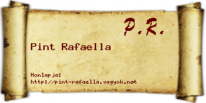 Pint Rafaella névjegykártya
